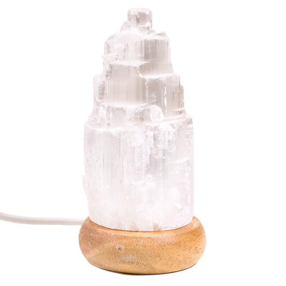 Lamp Seleniidi torn puidust alusel ~10-11 cm LED+USB