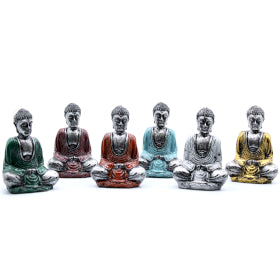 Hõbedane Buddha ~10x6x4cm - erinevad värvid