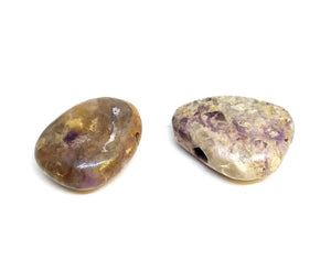 Fluoriit-Opaal / Tiffani kivi auguga ~2x2,5cm