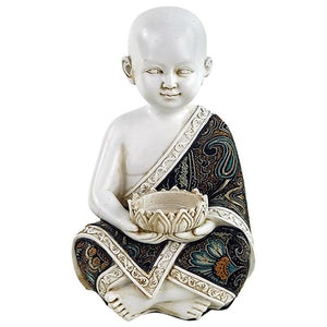Buddha munk küünlaalusega 13x12x20 cm